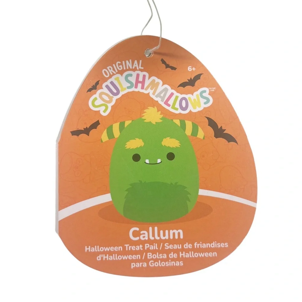 Squishmallows Callum Monster Halloween Treat Pail NWT Kids Halloween Fall